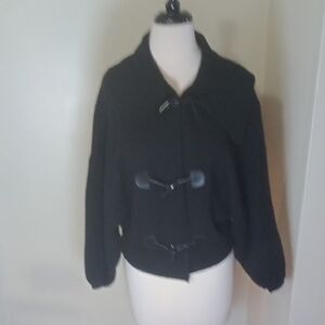 Robbi & Nikki By Robert Rodriguez Virgin Wool Blend Black Toggle Jacket SZ M